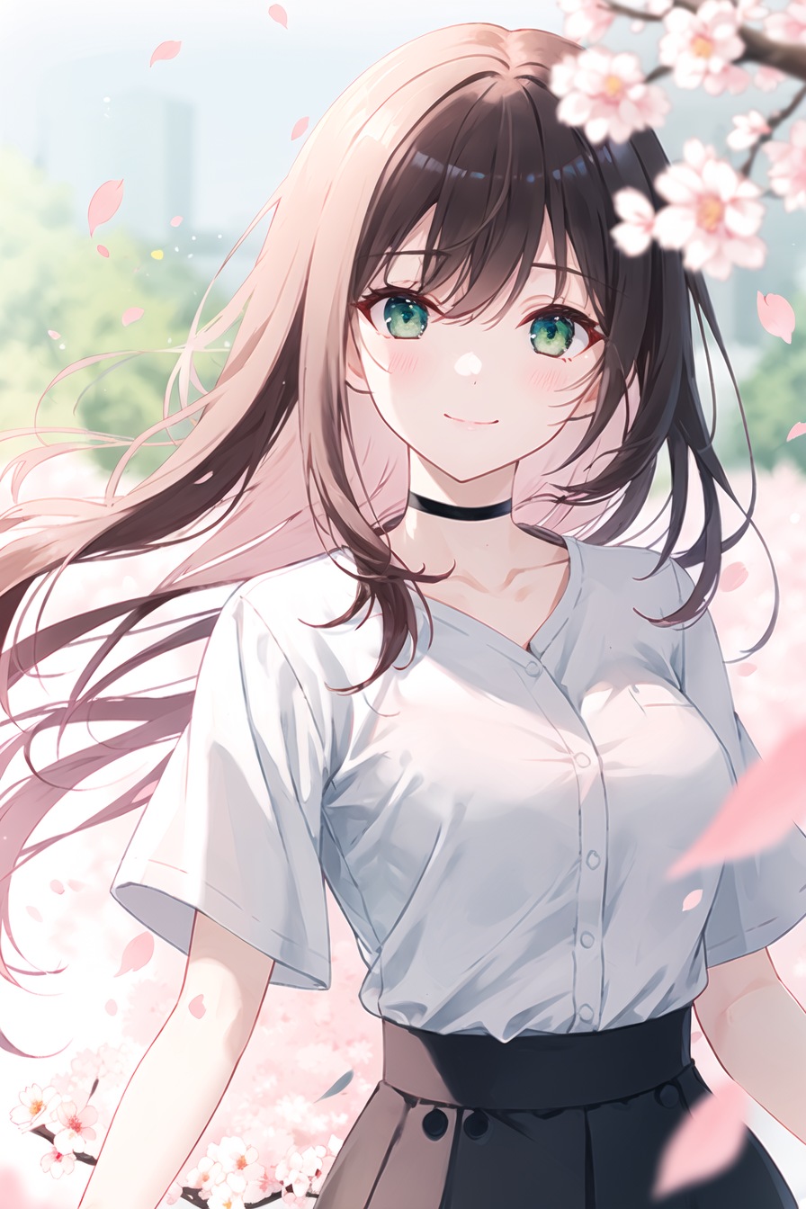 08715-4197652501-cherry_blossoms, blurry, blurry_foreground, depth_of_field, 1girl, blurry_background, petals, long_hair, bird, smile, solo, spri.png